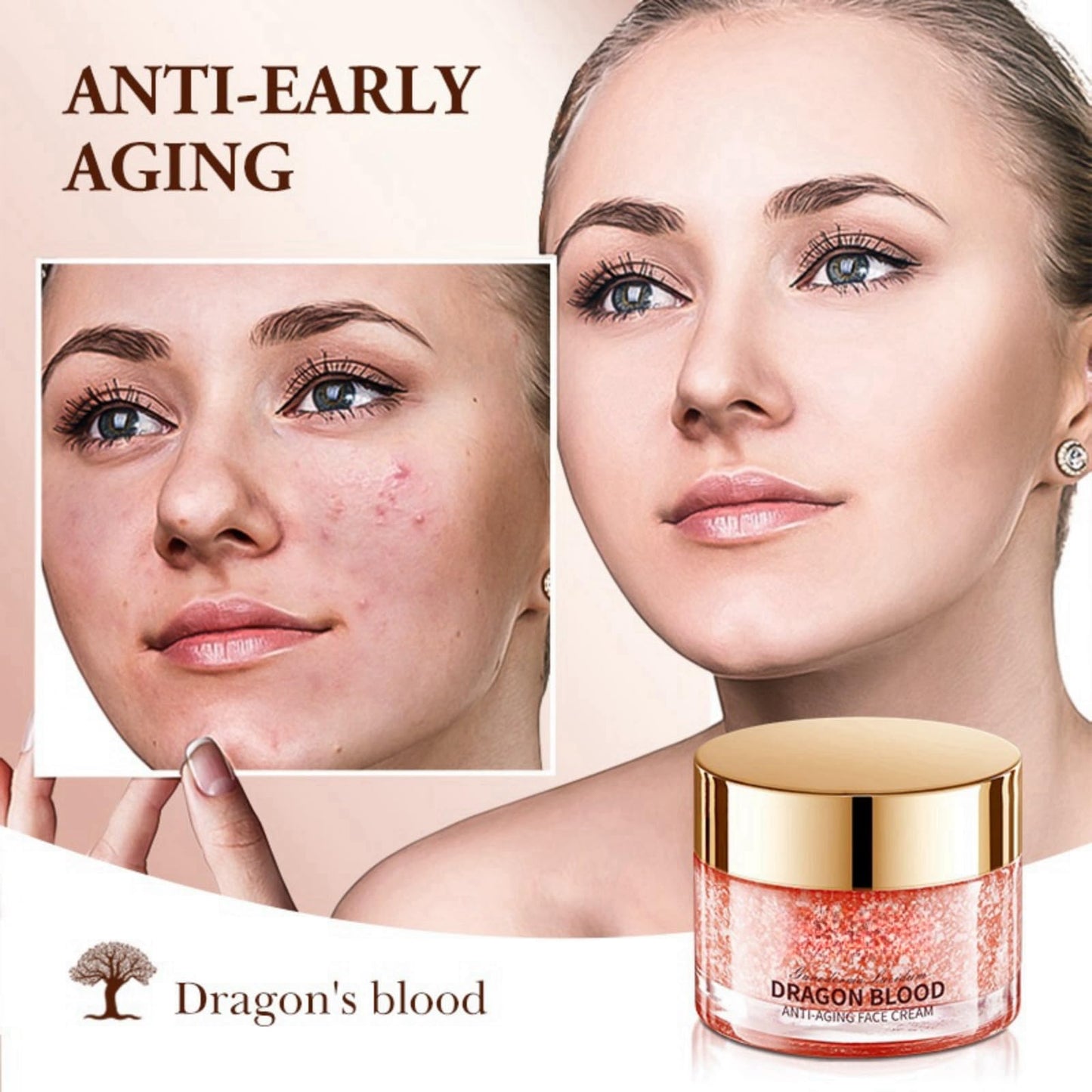 Anti-Aging Retinol Dragon Blood & Placenta Cream for Face Repair and Moisturizing